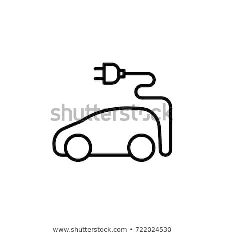 Stock fotó: Electric Car Icon