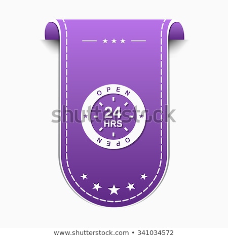 ストックフォト: 24 Hours Service Violet Vector Icon Design