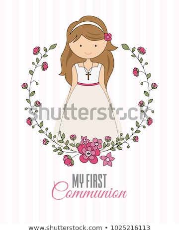 Foto stock: First Communion Vintage Background