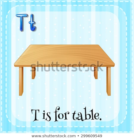 Stok fotoğraf: Flashcard Letter T Is For Table