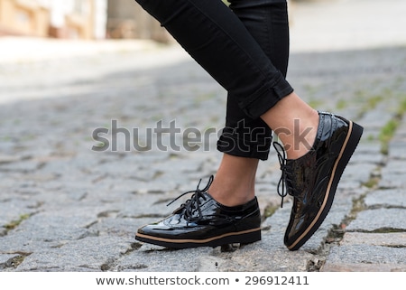 Foto stock: Apatos · negros · de · mujer