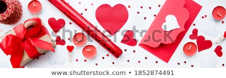 Foto stock: Happy Valentines Day Flat Concept