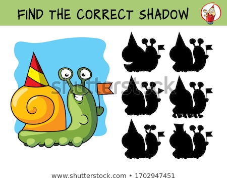 Foto stock: Find Right Shadow Snail