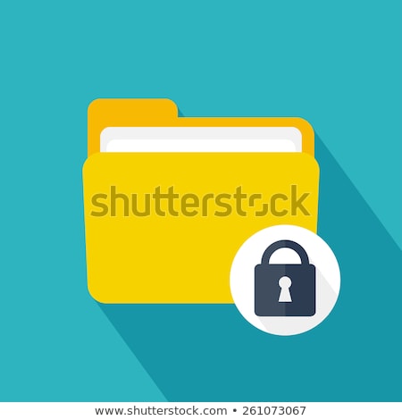 Stock fotó: Confidential Files Padlock On Folder