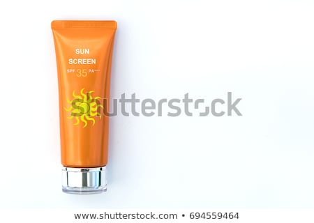 Сток-фото: Suntan Cream Bottle Isolated On White Background