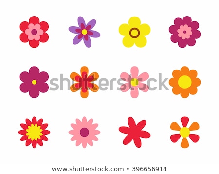 ストックフォト: Flowers Flat Icons