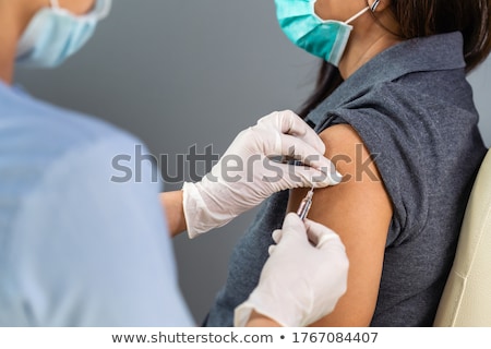 Stock foto: Vaccine Injection In Hand