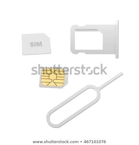 Foto stock: Nano Sim Card In The Card Adapter With Eject Pin