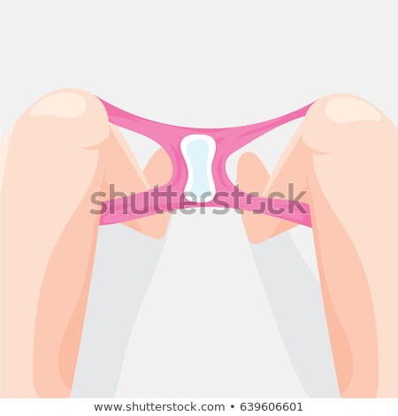 Stock foto: Girl Hygiene Products Illustration