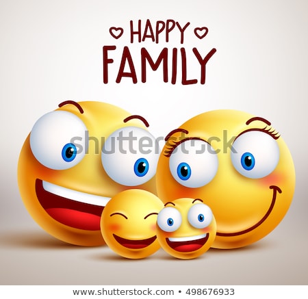 Foto stock: 3d Family Avatars Vector