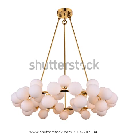 Stock fotó: Pink Chandelier Isolated On White