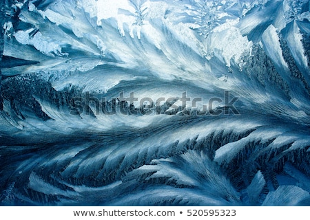 Stock photo: Frosty Pattern On Glass