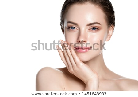 Foto stock: Face Of Woman With Clean Perfect Skin