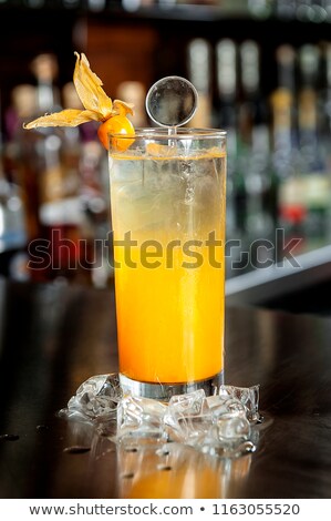 Stok fotoğraf: Peruvian Cocktail Called Aguaymanto Physalis Sour