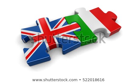 Stock photo: Italy And United Kingdom Flags In Puzzle