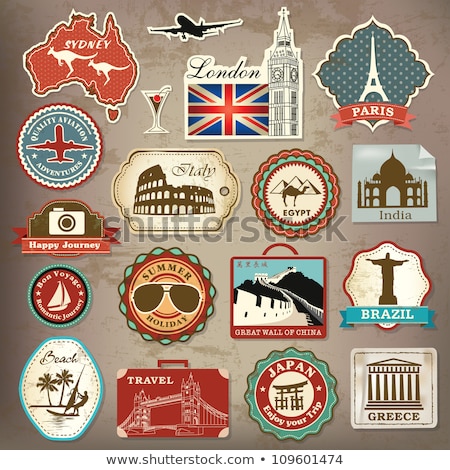 Stock photo: Travel And Tourism Labels Collection