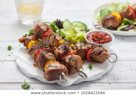 Сток-фото: Fresh Healthy Tropical Fruit Shish Kebabs