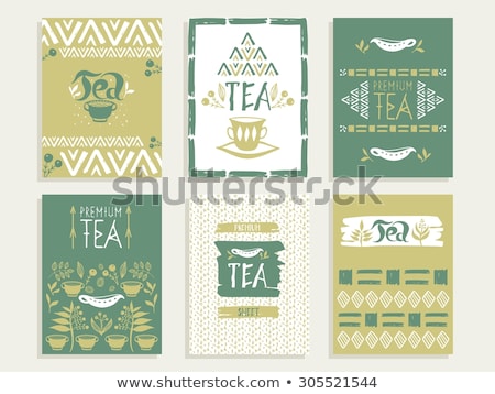 Zdjęcia stock: Food And Drink Restaurant Menu Vintage Card Green