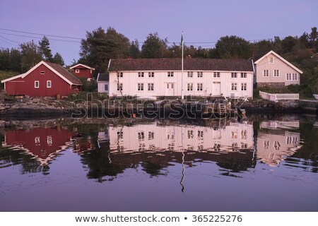 Zdjęcia stock: Motorboats And Old Houses