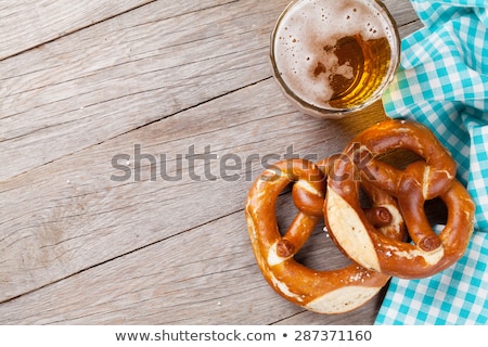 Сток-фото: Oktoberfest Backdrop Pretzels And Beer Mug