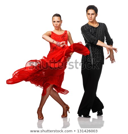 Zdjęcia stock: Young Salsa Woman Dancer In Action