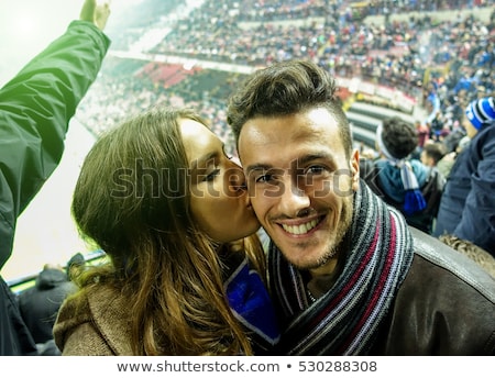 ストックフォト: Couple Of Italian Soccer Supporters