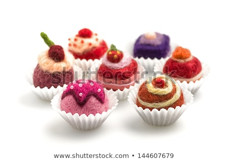 Foto stock: Colorful Felt Praline