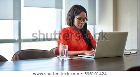 Stok fotoğraf: African Businesswoman Working With Laptop