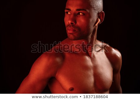 ストックフォト: Close Up Photo Of Serious Afro American Sports Man