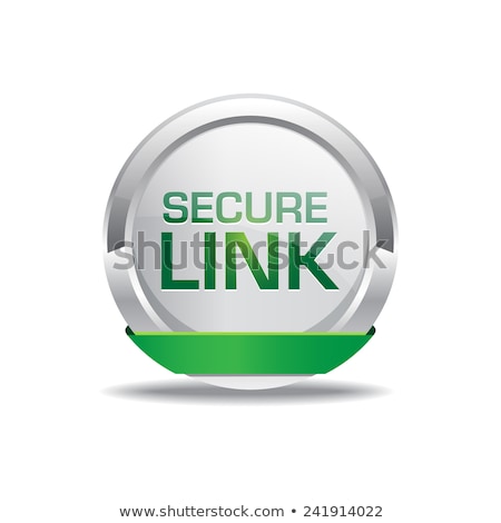 Imagine de stoc: Ssl Protected Round Vector Web Element Circular Button Icon Desi