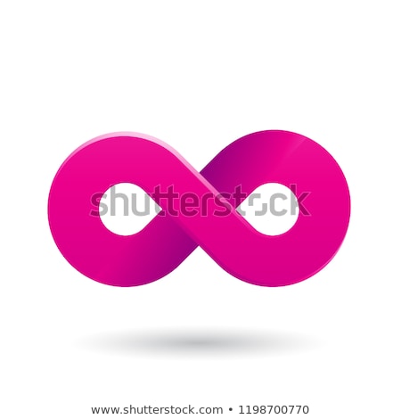 Stockfoto: Magenta Shaded And Thick Infinity Symbol Vector Illustration