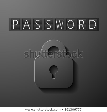 ストックフォト: Combination Pad Lock Password Access For Security Encryption