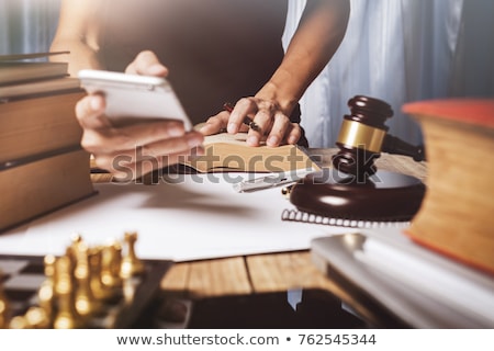 Foto stock: The Private Office Workplace For Consultant An Young Lawyer Legi