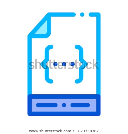 Foto d'archivio: Binary File Coding System Vector Thin Line Icon