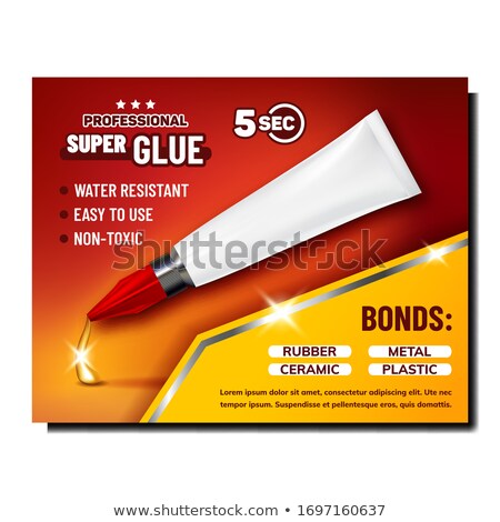 Сток-фото: Professional Super Glue Advertising Poster Vector