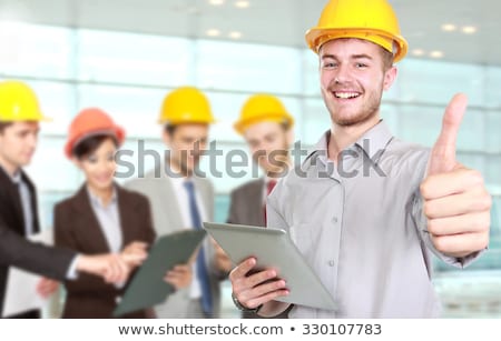 Stock fotó: Portrait Of Confident Smart Construction Worker