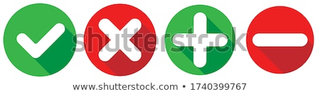 Zdjęcia stock: Tick And Cross Buttons