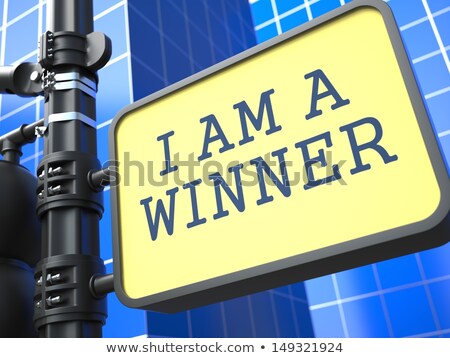 ストックフォト: I Am A Winner - Roadsign