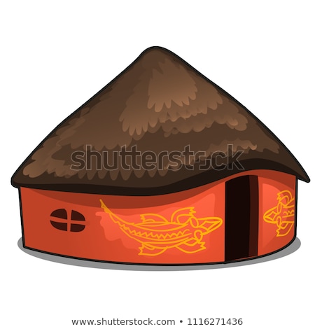 Stock foto: Mud And Thatch Shack