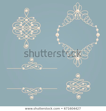 Foto stock: Gold Pearls Frame