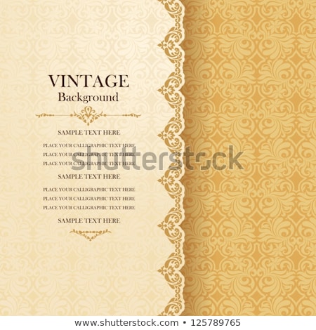 ストックフォト: Vintage Invitation Card With Ornate Elegant Abstract Floral Desi