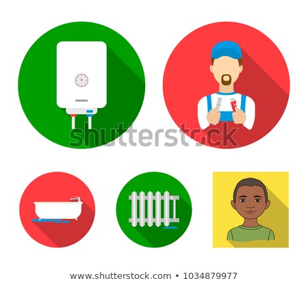 Foto stock: Boiler Flat Icons