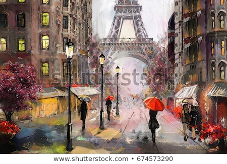 Foto stock: Orre · Eiffel · e · Lanterna · de · Rua