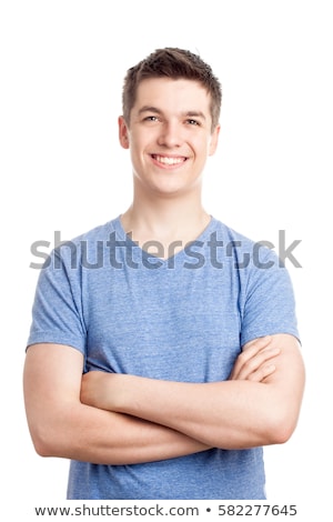 Foto stock: Smiling Teenage Boy Looking Away