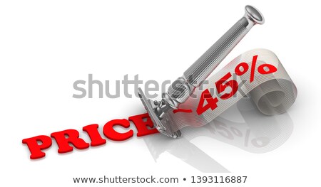 Foto stock: Red Minus Forty Five Percent