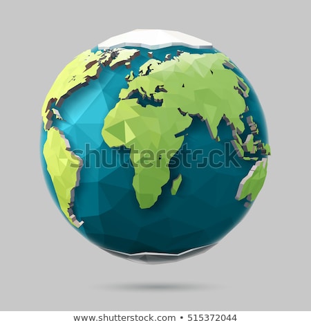 Stok fotoğraf: World Map Design On White Background On Environment Concept Earth Illustration With Continents Vec