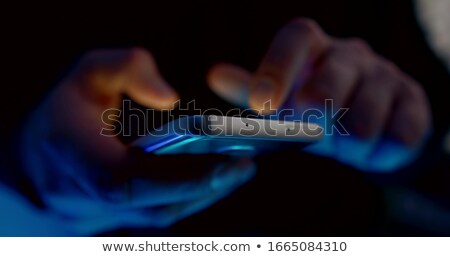 Stock photo: Hand With A Lowered Finger To The Bottom