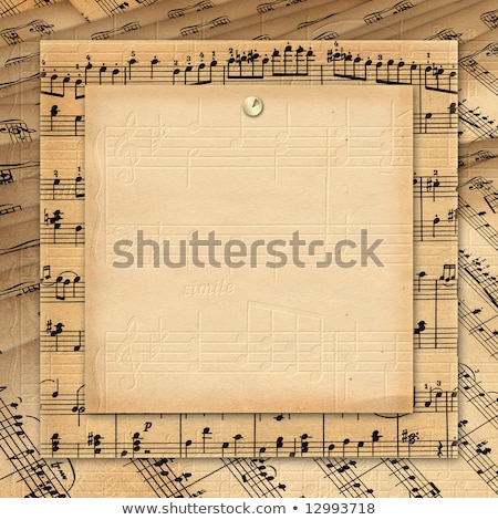 Foto stock: Framework For Invitations Grunge Background A Music Book