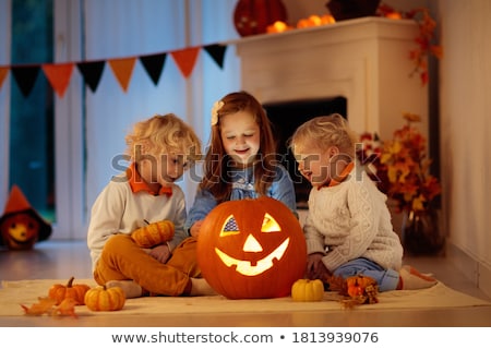 Stok fotoğraf: Family Celebrating Halloween