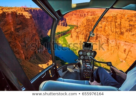 Stock fotó: Aerial View Of Grand Canyon From Helicopter